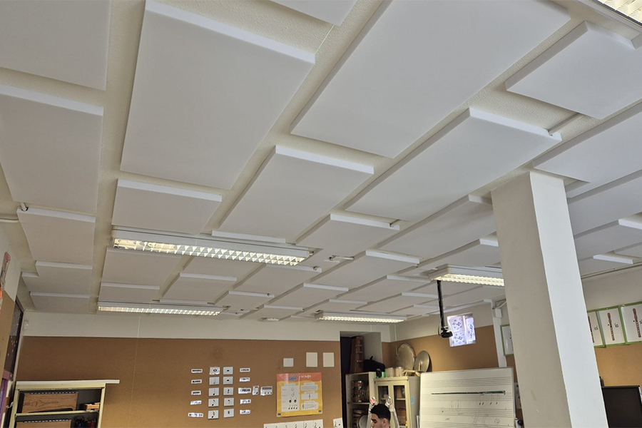 techo acustico colegio